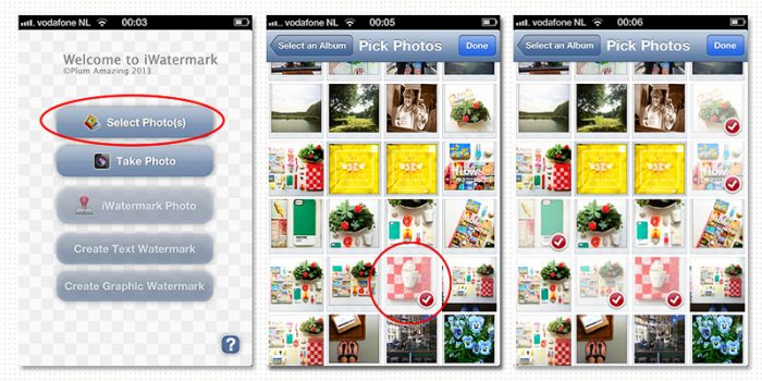 Watermerk je iPhone foto's met Iwatermark app