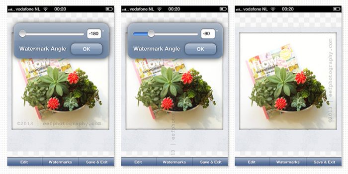 Hoe kan je een watermerk toevoegen aan je iPhone foto's met de Iwatermark app?