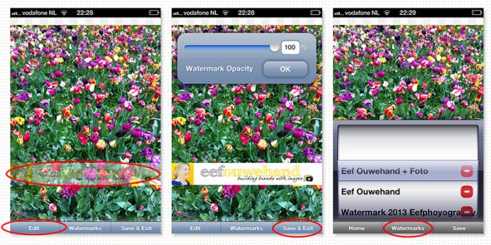 Hoe kan je een watermerk toevoegen aan je iPhone foto's met de Iwatermark app?