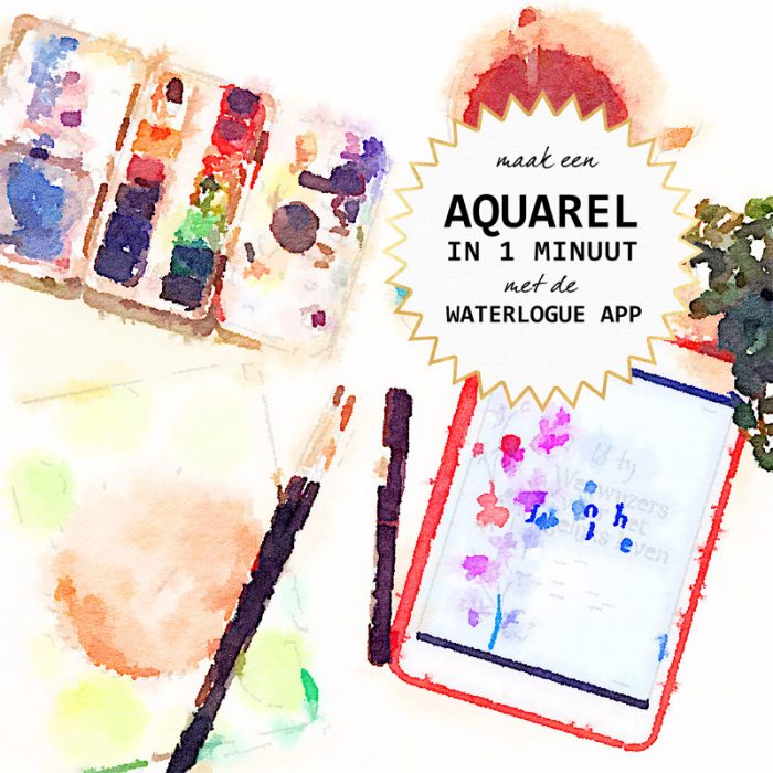 Maak in 1 minute een aquarel met de waterlogue app #waterlogue #aquarel