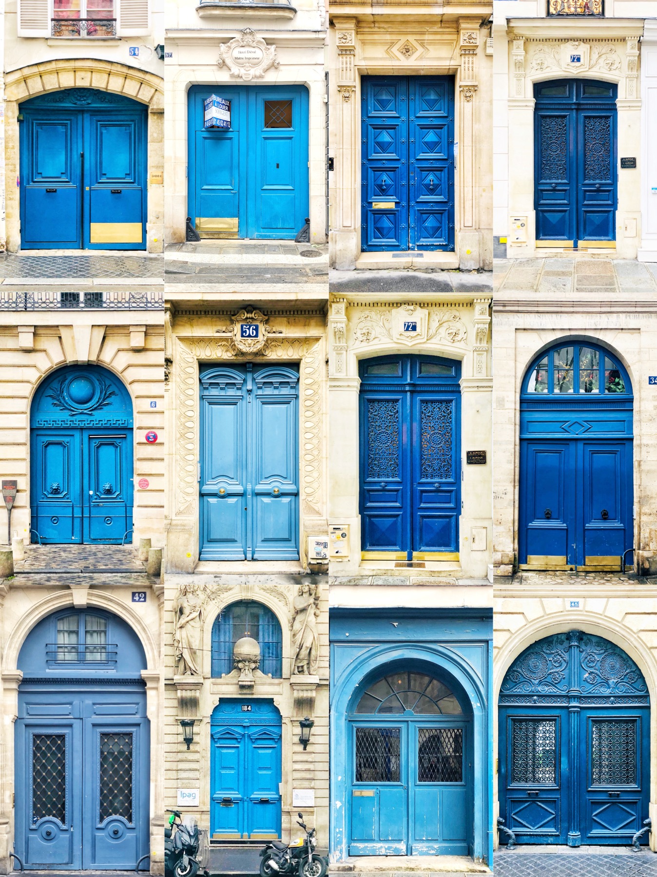 Reisfotografie tips Blue doors Paris